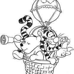 Excellent Free Printable Winnie The Pooh Coloring Pages For Kids Disney Balloon Book Color Bear Para Air Hot