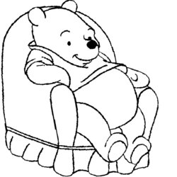 Legit Winnie The Pooh Coloring Pages Learn To Bear Size Disney Printable Sitting Color Kids Print Chair