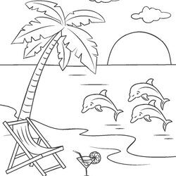 Eminent Free Printable Beach Coloring Pages For Kids