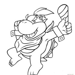 Admirable Jr Coloring Pages Print Home Printable Mario Drawing Draw Vs Popular Paper Categories