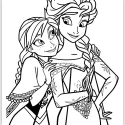 Free Printable Elsa And Anna Coloring Pages Frozen Page