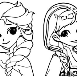 Admirable Anna Elsa Coloring Page Free Printable Pages