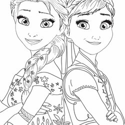 Terrific Frozen Coloring Pages Elsa And Anna Characters Movie Untitled