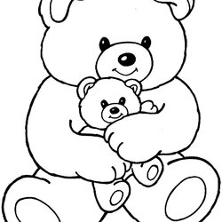 Superior Teddy Bear Coloring Pages For Kids Cute
