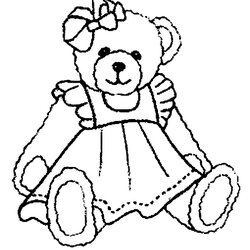 Teddy Bear Coloring Pages For Kids At Free Printable Girl Baby Bears Colouring Cute Print Color School