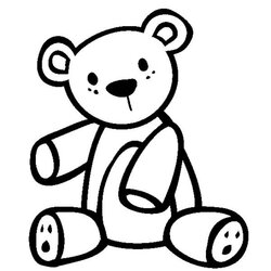 Out Of This World Teddy Bear Coloring Page For Kids Color Luna Drawing Pages Simple Bears Kid Clip Print