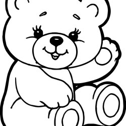 Super Teddy Bear Coloring Pages At Free Download