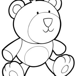 Teddy Bear Coloring Pages For Kids Ours Plush Baby