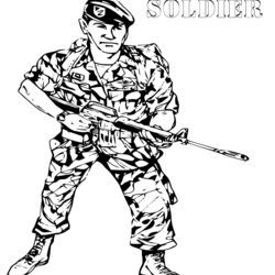 Supreme Free Army Soldier Coloring Page Download Pages Military Print Drawing Library