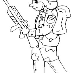 Excellent Soldier Coloring Pages Kids World Army Para Soldiers Printable Gun Toy Color Nerf