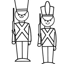 Soldier Coloring Pages To Download And Print For Free Christmas Nutcracker Toy Kids Simple Shapes Drawing