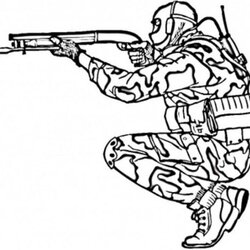 Spiffing Printable Soldier Coloring Pages Home Leger Sniper Guard Rifle