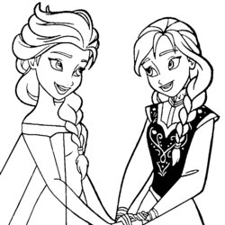Anna From Frozen Coloring Pages Fonts Disney Intended Note Larger These Click