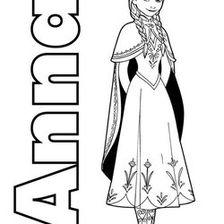 The Highest Standard Anna Frozen Coloring Page Free Printable Pages Disney Princess Sheets Book Color