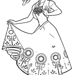 Best Anna Coloring Page Free Printable Pages Color Frozen Print Kids Cartoons Adults