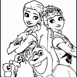 Frozen Coloring Birthday Card Pages Happy