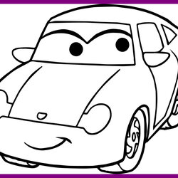 Outstanding Simple Car Coloring Pages At Free Printable Color Print Incredible Race