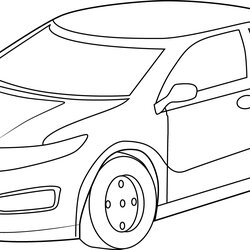Brilliant Simple Car Coloring Pages At Free Printable Race Color Print Colo