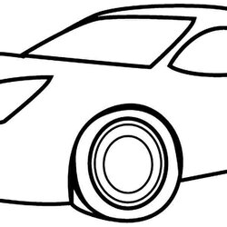 Printable Simple Car Coloring Pages