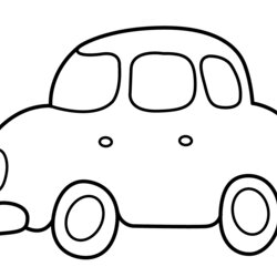 Marvelous Free Kindergarten Coloring Pages Easy Cars Download Car Colouring Simple Library