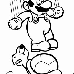 Tremendous Super Mario Coloring Book Awesome Bros Page