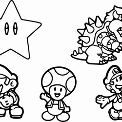Cool Super Mario Characters Coloring Pages At Free Bros Toad Guy Character Print Printable Color Luigi Kart