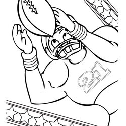 Outstanding Free Printable Football Coloring Pages For Kids Best Player Page