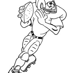 Marvelous Free Printable Football Coloring Pages For Kids Best Quarterback Print Color