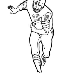 Fantastic Printable Coloring Pages Football Players