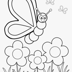 The Highest Quality Coloring Page Butterfly Flower Download Transparent Image
