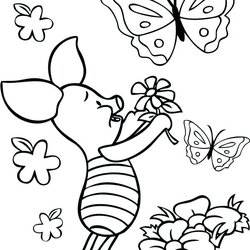 Excellent Butterfly Flower Coloring Pages At Free Printable Butterflies Flowers Cute Cartoon Adults Roses