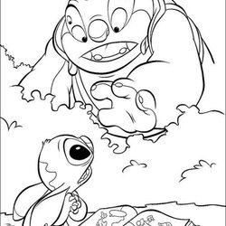 Very Good Lilo And Stitch Halloween Coloring Pages George