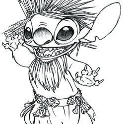 Perfect The Best Free Stitch Coloring Page Images Download From Pages Drawing Print Halloween Lilo Color