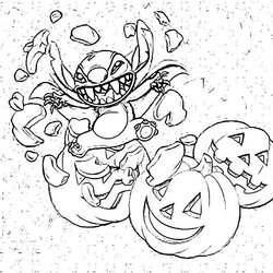 The Highest Standard Image Halloween Coloring Pages Stitch Angel Lilo Printable Sheets Disney Color Book