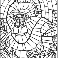 Supreme Mosaic Coloring Pages Animal Color Welcome Mystery Number Animals Drawing Patterns Roman Mosaics