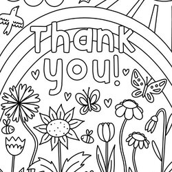 Eminent Thank You Colouring Pages Coloring Gratitude Appreciation Key