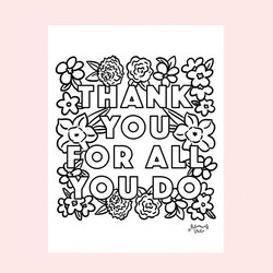 The Highest Standard Thank You Coloring Sheet Studio Sheets