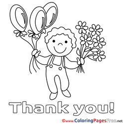 Tremendous Thank You Coloring Pages For Kids At Free Download Printable Flowers Kid Please Teacher Color