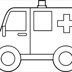 Marvelous Easy Ambulance Coloring Pages To Print Side Vehicles Kids Car Abraham Land Good Cars Truck