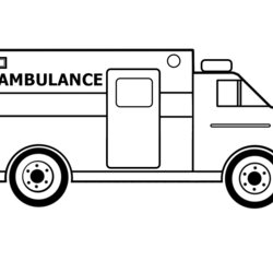 Superlative Easy Ambulance Coloring Page Books