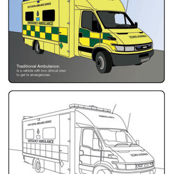 Sterling Colouring In Kids Ambulance Sheets Sheet Print Fun