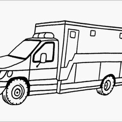 Admirable Free Ambulance Coloring Page Download Pages Emergency Printable Vehicle Drawing Colouring Car Color