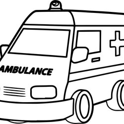 Great Good Ambulance Coloring Page