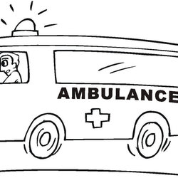 Terrific Ambulance Coloring Pages To Download And Print For Free Emergency Printable Vehicle Sketch Kids