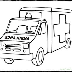 Preeminent Ambulance Coloring Pages At Free Printable Driver Print Color Template