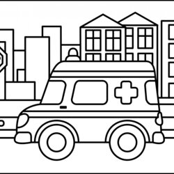 Coloring Pages For Kids With Cars Ambulance Car Puzzles Application