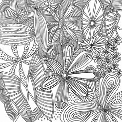 Supreme Complex Coloring Pages For Teens And Adults Best Kids Flowers