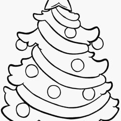 Swell Easy Coloring Pictures Free Christmas Pages Tree
