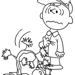 Sublime Free Easy To Print Christmas Tree Coloring Pages Brown Printable Snoopy Charlie