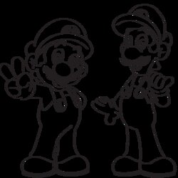 Perfect Mario Brothers Coloring Pages Luigi Super Bros Printable Print Kids Drawing Colouring Color Sheets